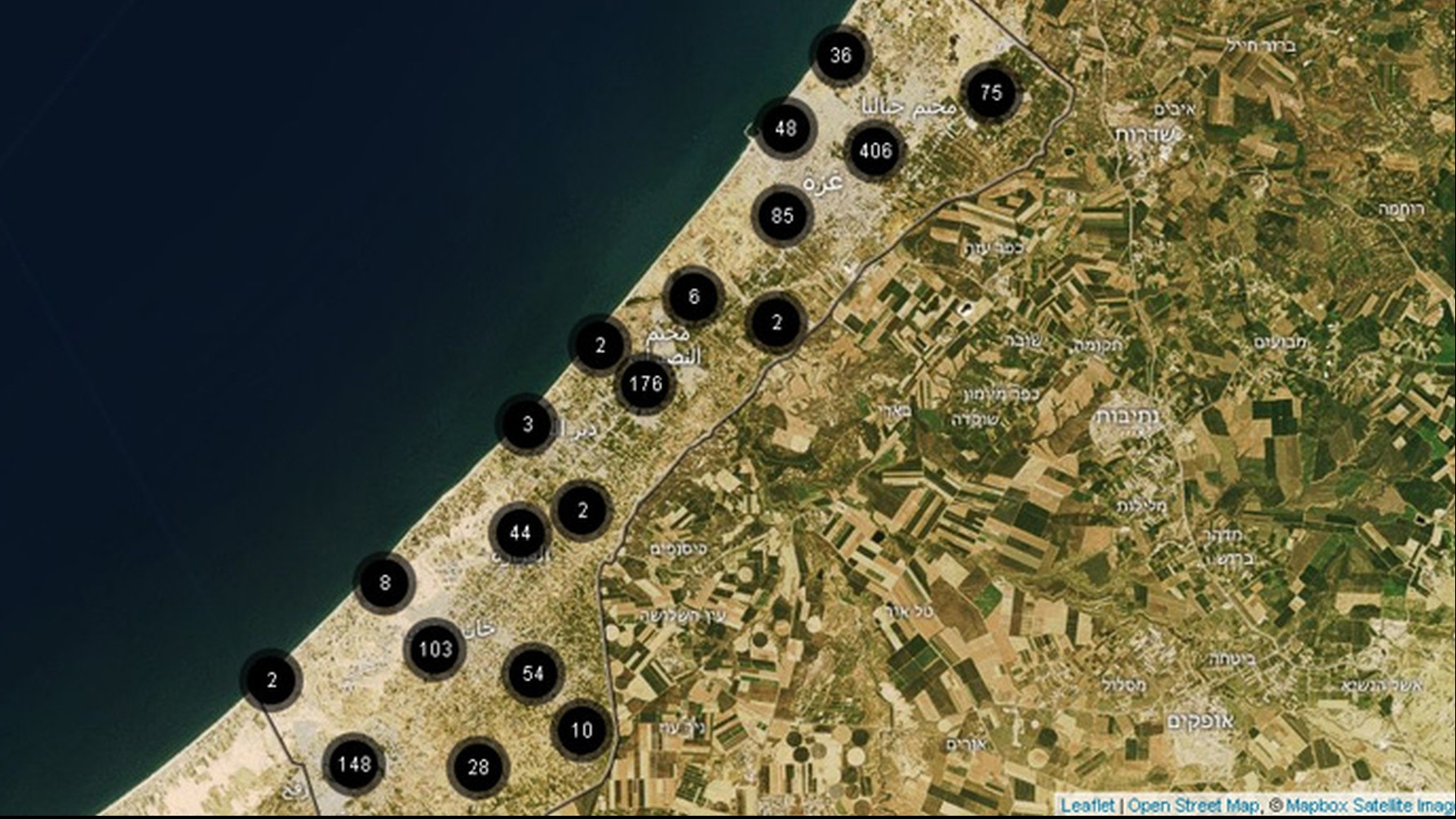 Une carte interactive révèle le détail des frappes israéliennes un an après la guerre de Gaza