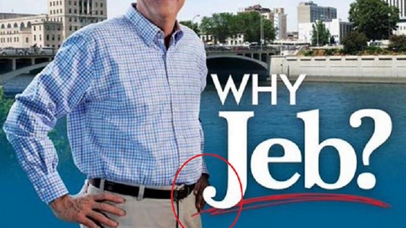 Etats-Unis: mais pourquoi Jeb Bush a-t-il une main noire ?