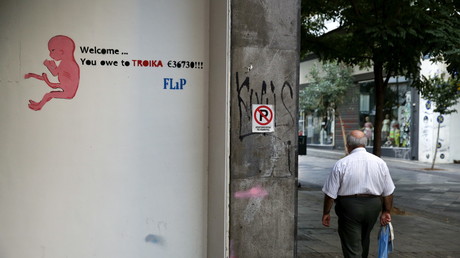 Graffiti dans une rue d'Athènes 