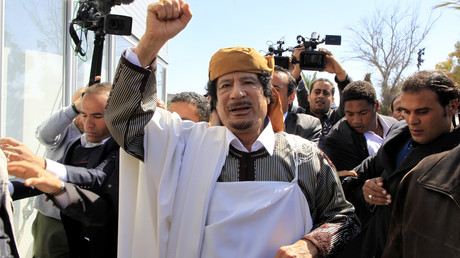 Le colonel Kadhafi en mars 2011.