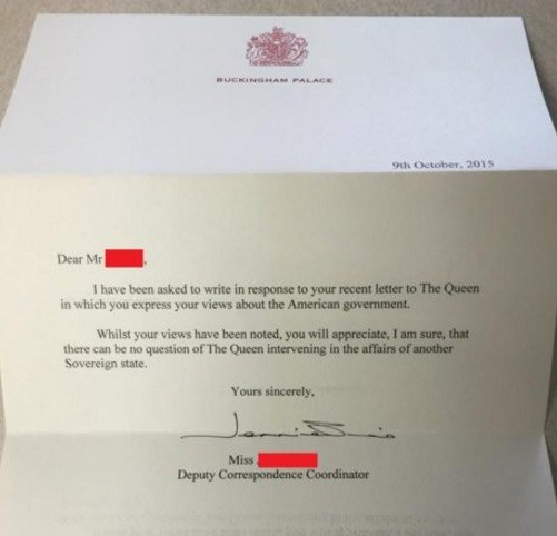 Un Américain frustré implore la reine d’Angleterre d’annexer les USA… Et reçoit une réponse !
