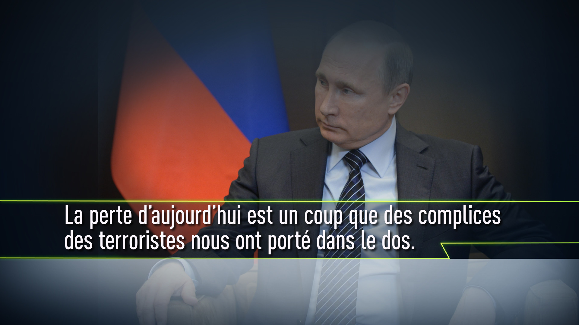 Les déclarations fortes de Vladimir Poutine à propos de la Turquie qui a abattu un Su-24 russe