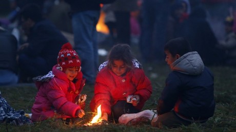 Des enfants syriens réfugiés en Slovénie