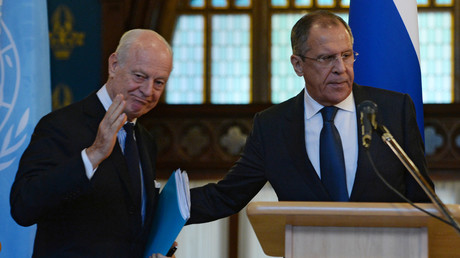 Sergueï Lavrov et Staffan de Mistura 