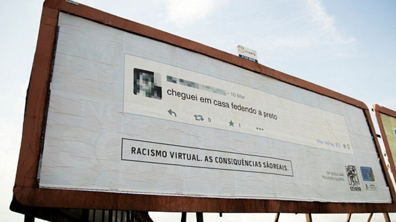 Une association brésilienne affiche sur des panneaux publicitaires les auteurs de post racistes