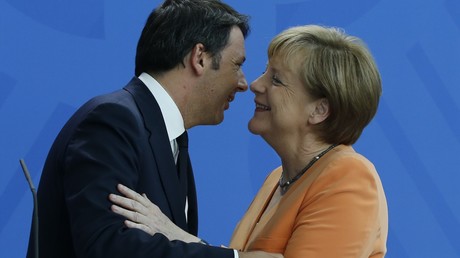 Matteo Renzi et Angela Merkel