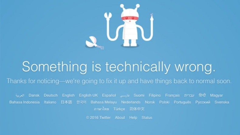 Twitter touché par un bug général
