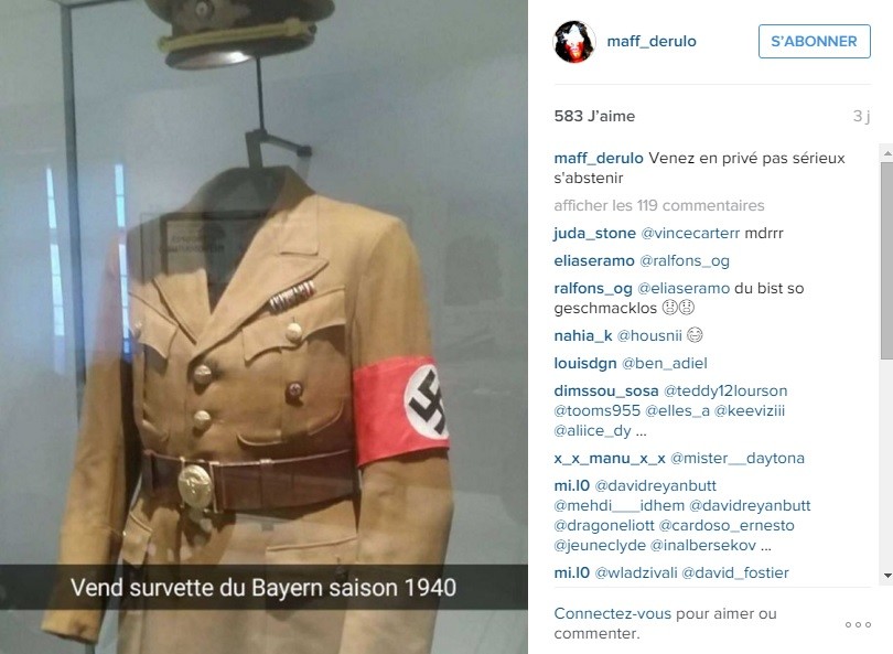 Un célèbre footballeur français fait scandale en Allemagne en «likant» un uniforme nazi