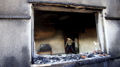 La maison de la famille Dawabcheh après l'incendie