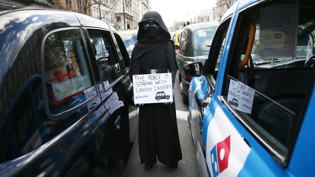 Manifestation contre Uber à Londres