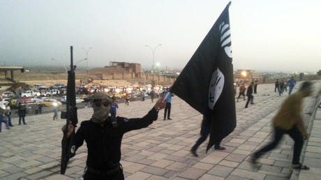 Un combattant de Daesh dans une rue de Mossoul, en Irak, le 23 juin 2014