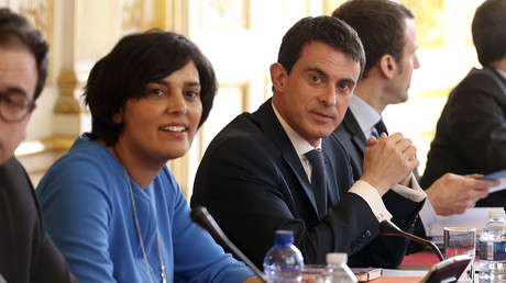 La ministre du Travail, Myriam El Khomri, et le Premier ministre Manuel Valls
