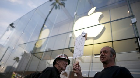 Une manifestation en soutien d'Apple à San Bernardino 