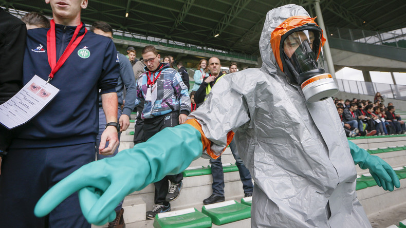 Euro-2016 : simulation d'une attaque chimique au stade de Saint-Etienne (PHOTOS)