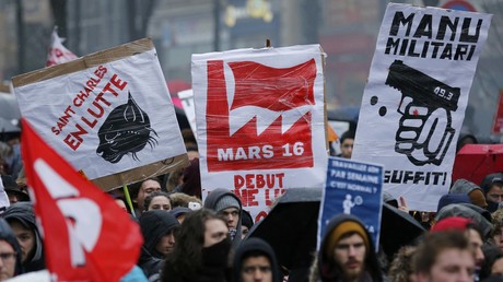 Protestation contre la réforme du Code de Travail à Paris le 31 mars