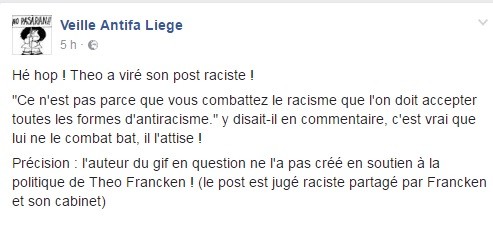 Le secrétaire belge à la Migration partage un GIF jugé raciste sur Facebook… et se fait incendier
