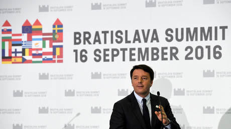 Matteo Renzi lors du sommet à Bratislava