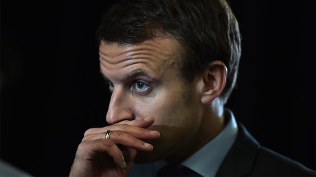 Emmanuel Macron en meeting à Strasbourg, Photo ©Patrick Hertzog/AFP