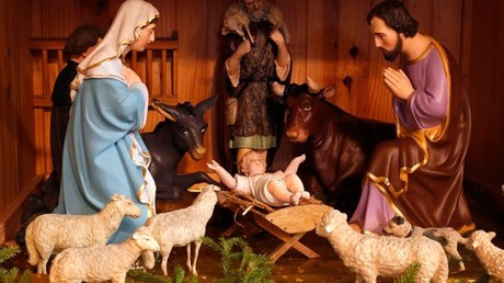 Une crèche de Noël en Alsace 