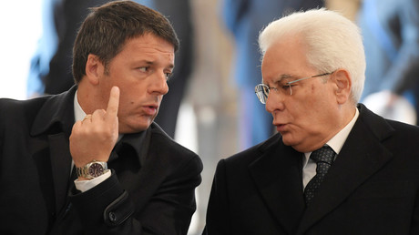 Matteo Renzi et Sergio Mattarella 