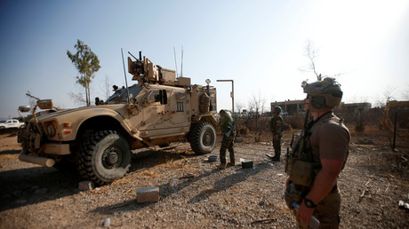 Les véhicules militaires américains en Irak, novembre 2016.