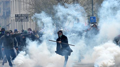 Manifestation contre la Loi Travail à Rennes en mars 2016