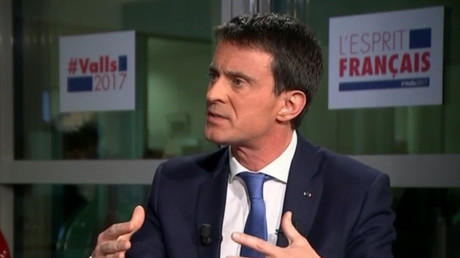 Manuel Valls répond à Ruth Elkrief, le 15 janvier 2017, capture d'écran BFMTV, DR 