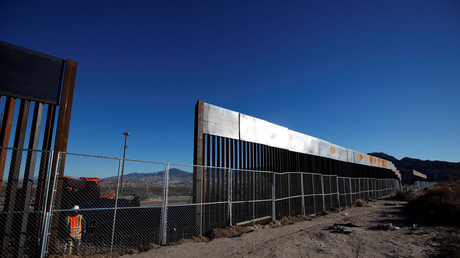 Une partie du mur en construction entre les Etats-Unis et le Mexique