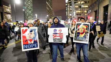 Manifestations contre le décret exécutif de Donald Trump, Minneapolis, Etats-Unis, 