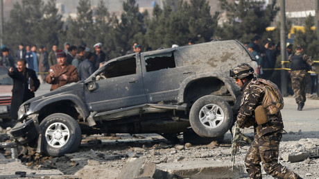 Destructions après une explosion à Kaboul le 28 décembre 2016