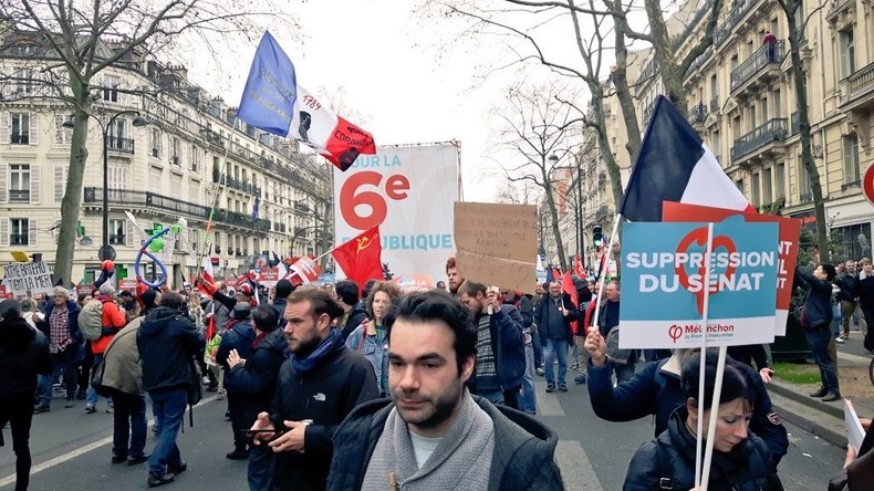 Marche pour la VIe République de la France insoumise à Paris