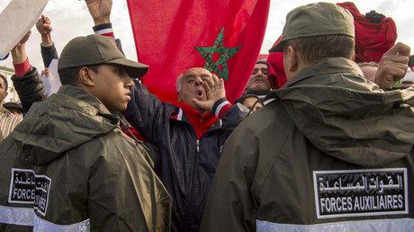 Une manifestation de protestation contre l'assassinat de membres des forces de sécurité marocaines dans le Sahara occidental, en janvier 2017 