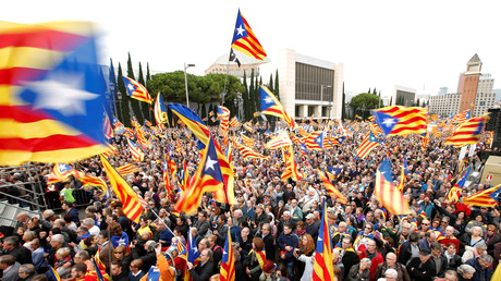 Manifestation en soutien d'un référendum sur la sortie de la région catalane de l'Espagne, 13 novembre 2016 