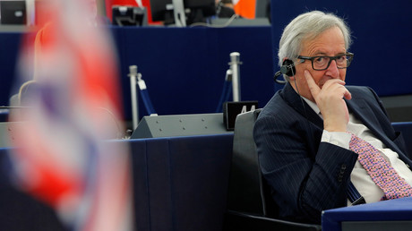 Jean-Claude Juncker, président de la Commission européenne lors des débats la veille de l'anniversaire du traité de Rome, mars 2017.