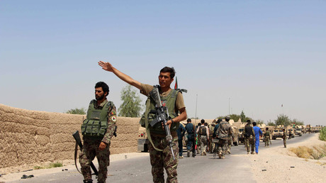 Des troupes de l'armée gouvernementale afghane dans la région du Helmand en août 2016 