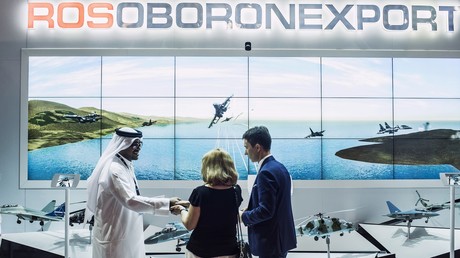 Un stand de Rosoboronexport à l'exposition internationale Dubai-Airshow 2015