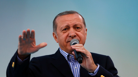 Recep Tayyip Erdogan durant un discours à Istanbul le 26 mars