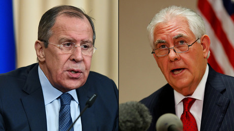 Le ministre russe des Affaires étrangères Sergueï Lavrov et le secrétaire d'Etat américain Rex Tillerson