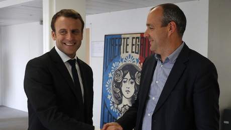 Emmanuel Macron avec le chef de CFDT Laurent Berger