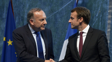Pierre Gattaz et Emmanuel Macron en 2015