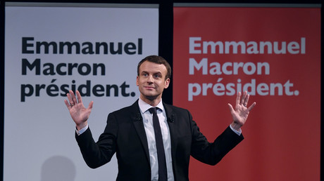 Emmanuel Macron lors de sa campagne politique 