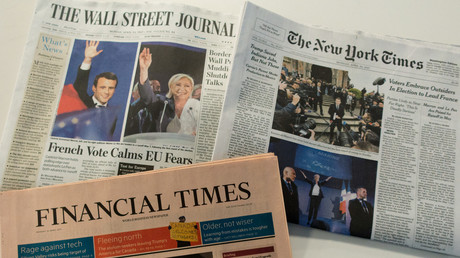 Les unes de plusieurs journaux américains au lendemain du premier tour de l'élection présidentielle française.