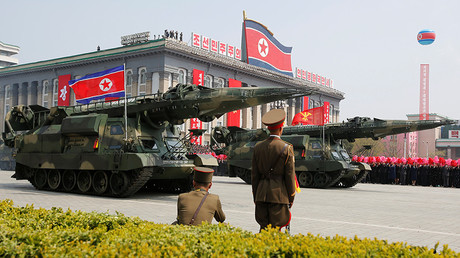 Une parade militaire en Corée du Nord.