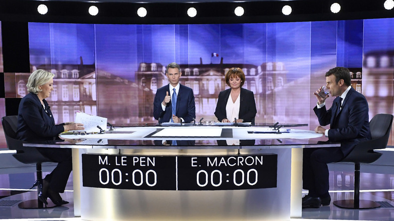 Débat en direct : Marine Le Pen et Emmanuel Macron s'affrontent à quatre jours du premier tour
