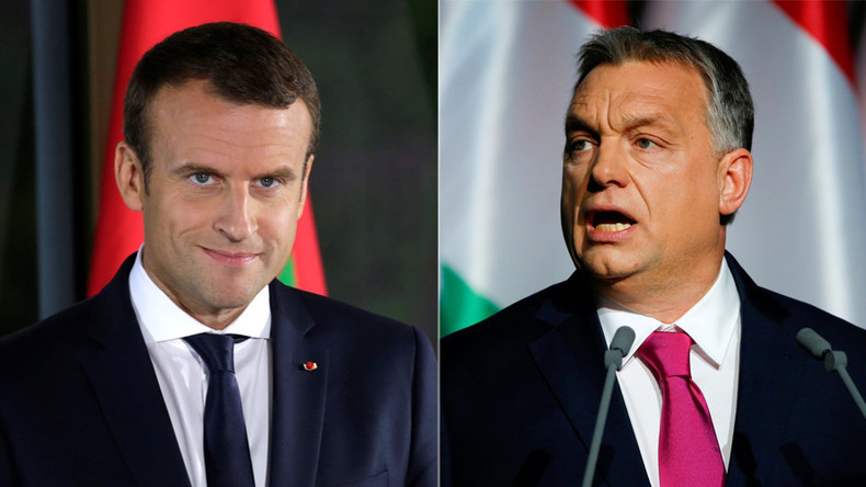 Passe d’armes entre le Premier ministre hongrois Orban et le «petit nouveau» Macron sur l’UE