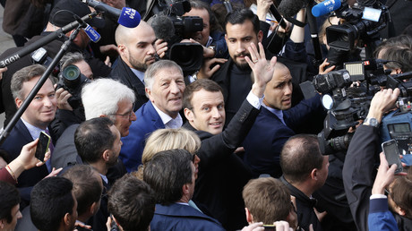 Emmanuel Macron en campagne en mars 2017, photo ©Pascal Rossignol/Reuters