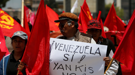 Une manifestation en soutien du président vénézuélien Nicolas Maduro 