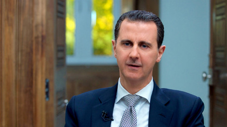 Bachar el-Assad durant une entrevue avec l'AFP en avril 2017. 