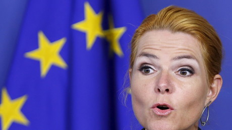 Inger Stojberg, ministre danoise de l'immigration et de l'intégration, à Bruxelles en 2016