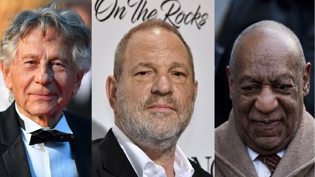 De gauche à droite, Roman Polanski, Harvey Weinstein et Bill Cosby, tous impliqués dans des accusations d'agressions sexuelles.